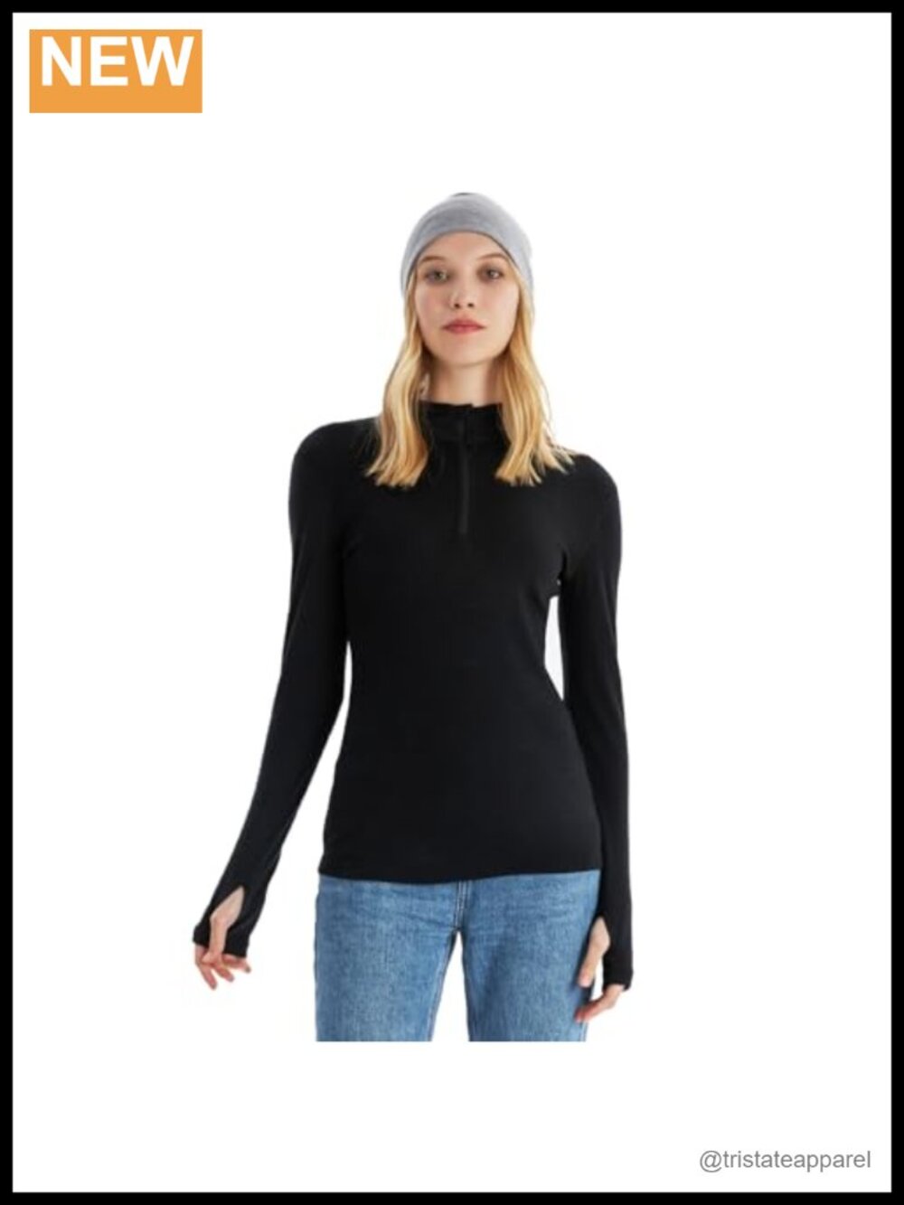 100% Merino Wool Base Layer Women Thermal Long Sleeve Turtleneck Hiking Ski